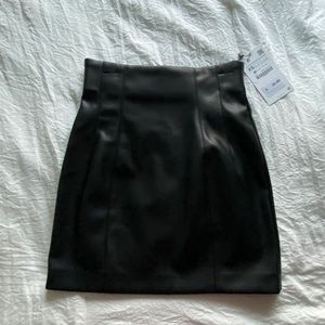 Zara Black Leather Skirt - Size XS (NWT)